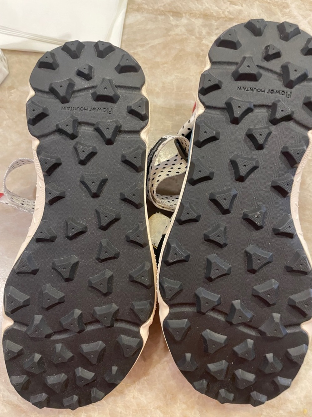 Flower Mountain Polka Dot Adjustable Sandals in White and Blue size 41(10) - Picture 4 of 5